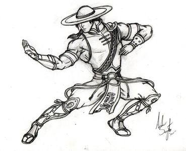 Kung lao line drawing.