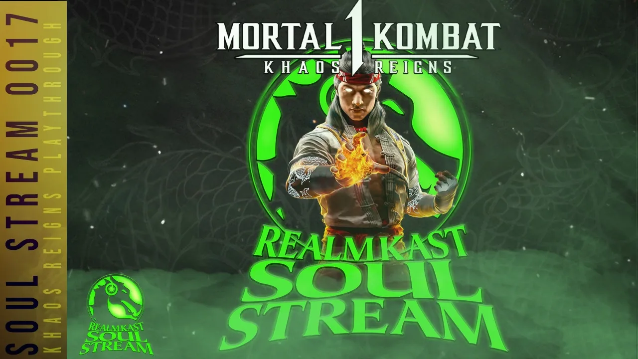 Logo for Mortal Kombat 1: Khaos Reigns on The Realm Kast's Soul Stream Live
