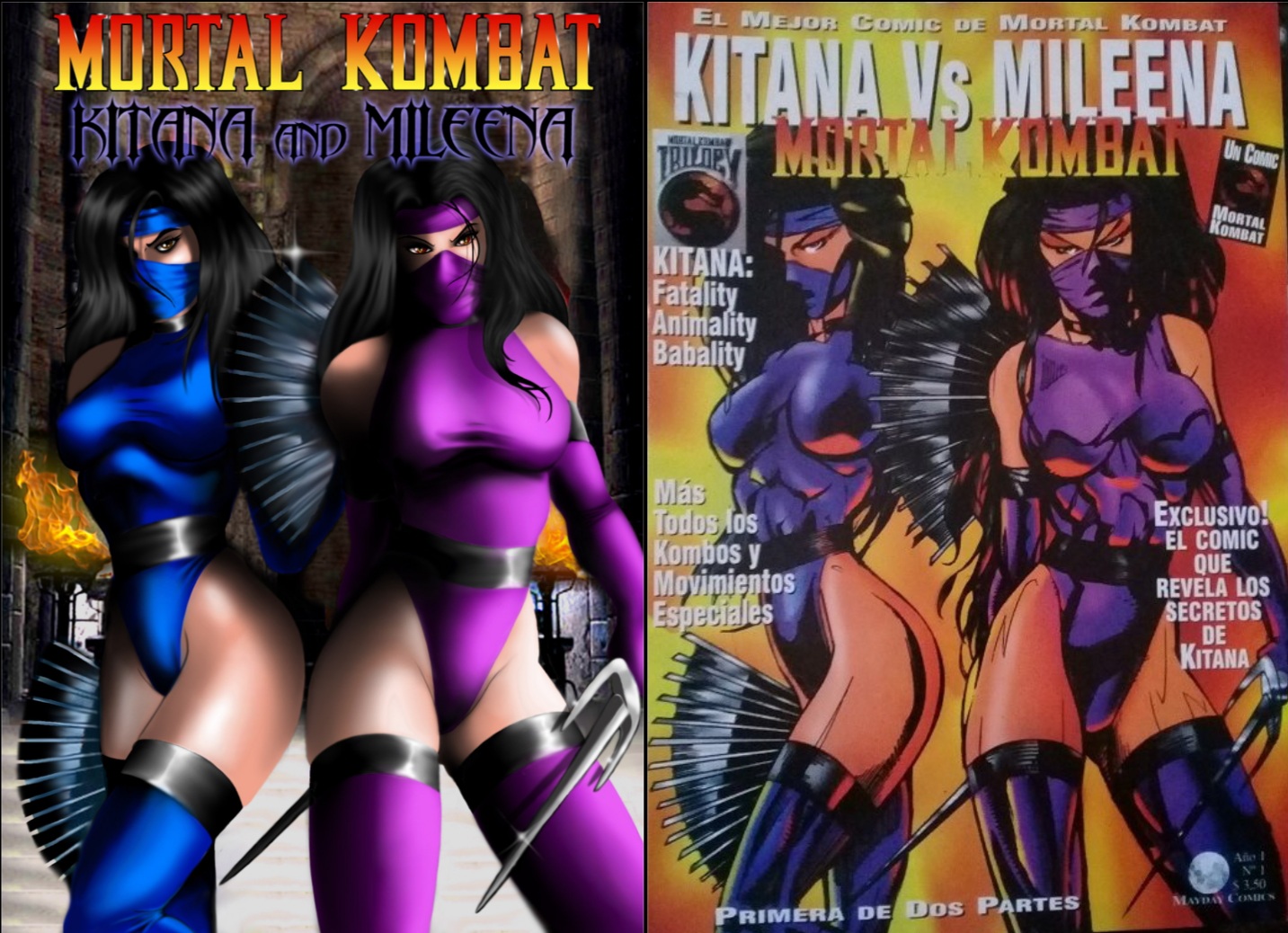 Kitana & Mileena magazine cover remake