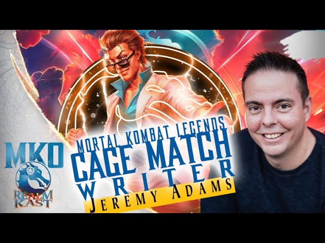 Logo for Johnny Cage's Biggest Battle yet!  MK Legends: Cage Match with writer Jeremy Adams!