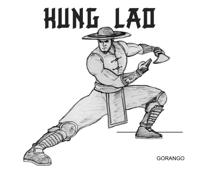 Как нарисовать кунг лао из мортал комбат
