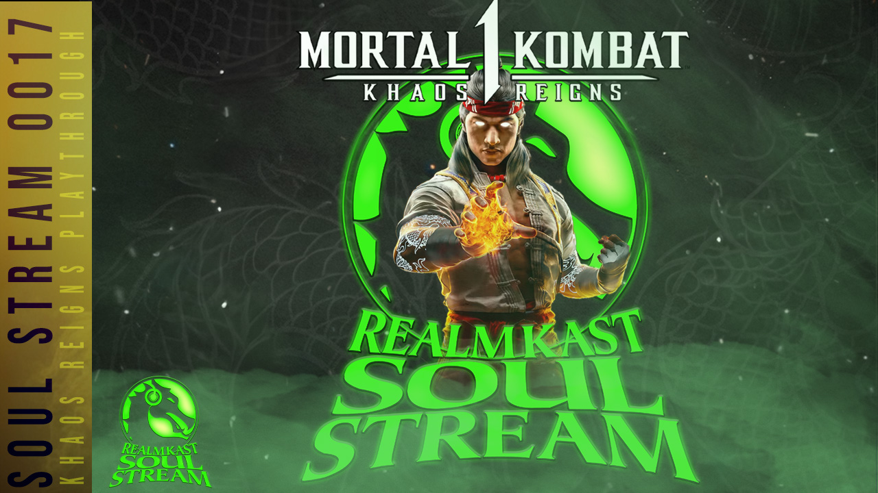 Logo for Mortal Kombat 1: Khaos Reigns on The Realm Kast's Soul Stream Live