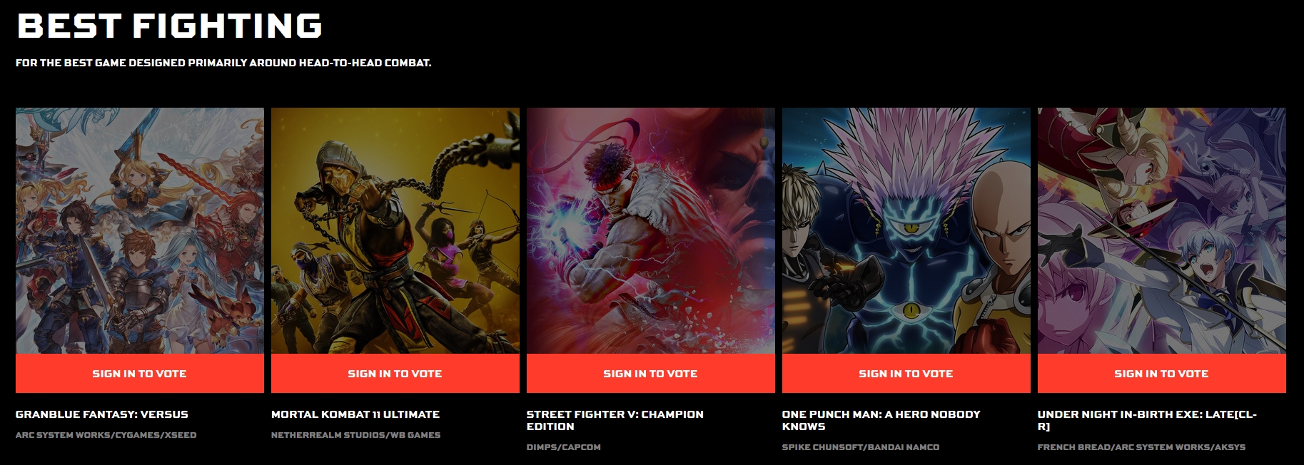 Mortal Kombat 11 Nominated for TGA Best Fighting Game - Mortal