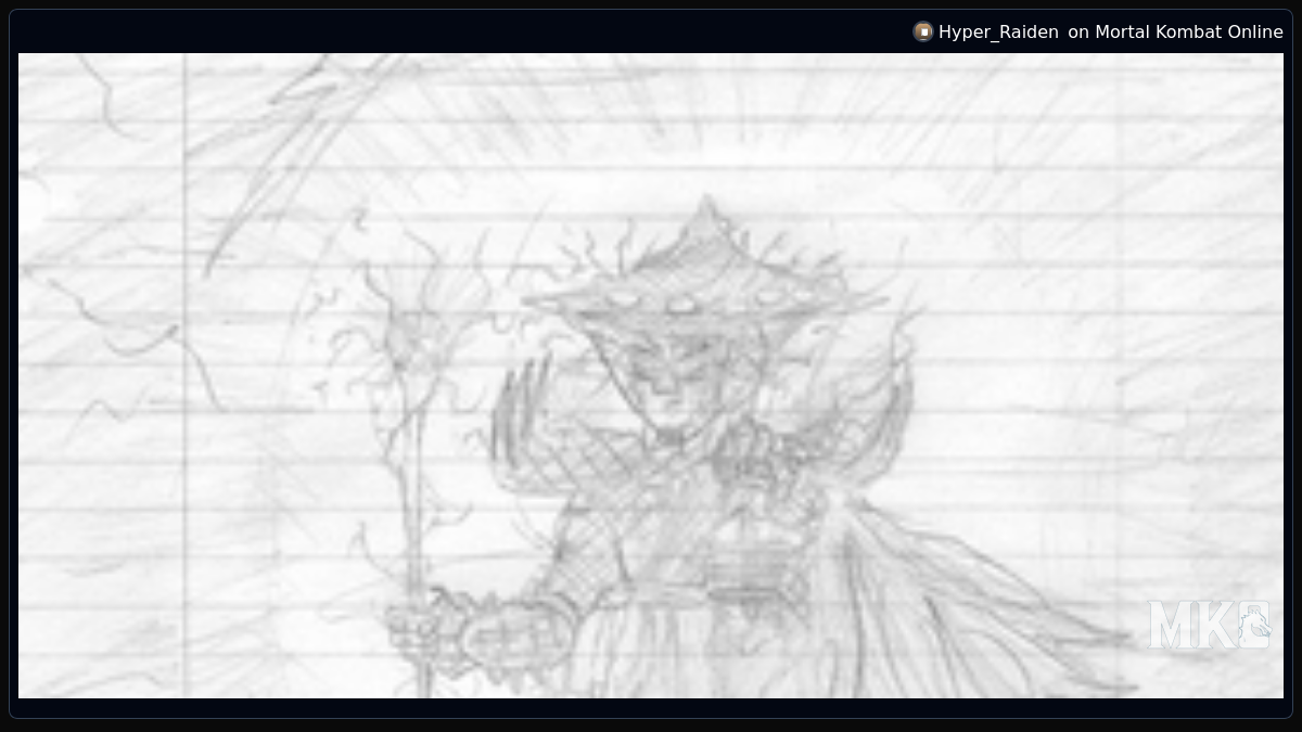 New Raiden concept design sketch - Mortal Kombat Online